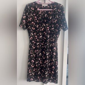 Floral Black Dress